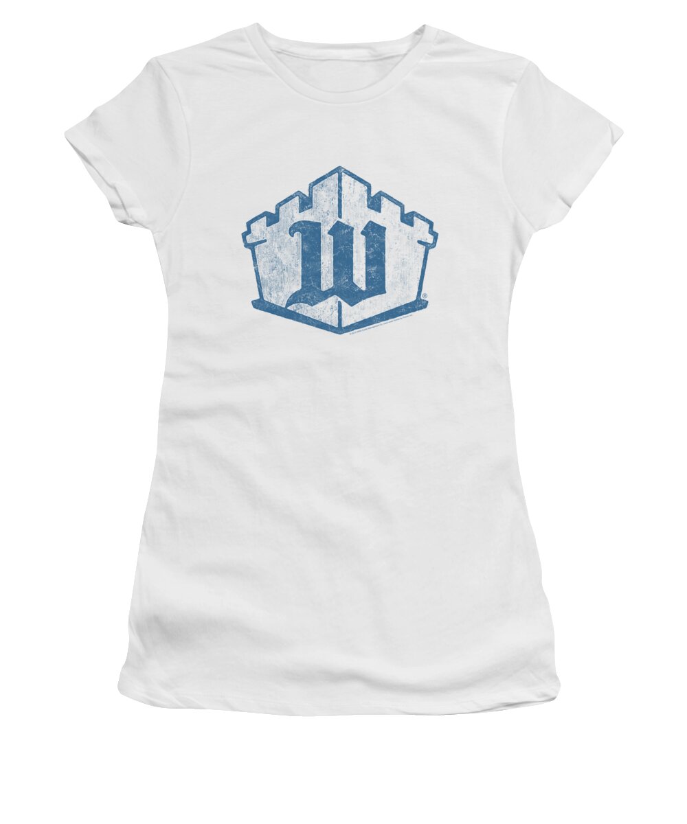 White Castle Women's T-Shirt featuring the digital art White Castle - Monogram by Brand A