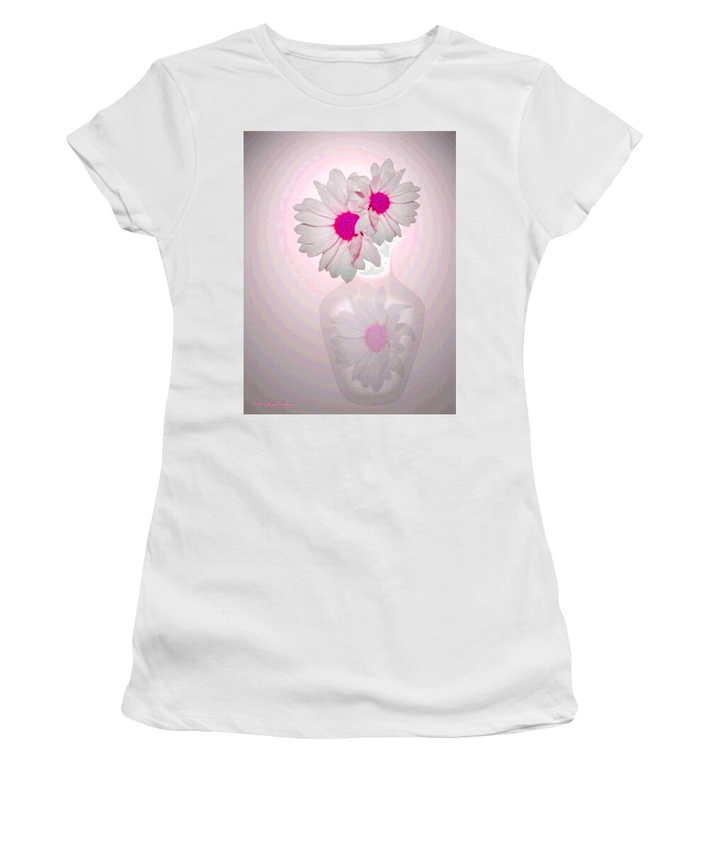 Daisies Women's T-Shirt featuring the photograph White On White Daisies Two by Joyce Dickens