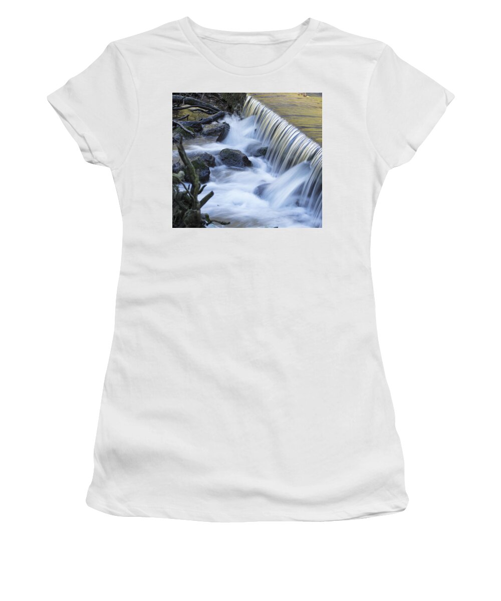 River Clwyd Women's T-Shirt featuring the photograph White Water by Spikey Mouse Photography