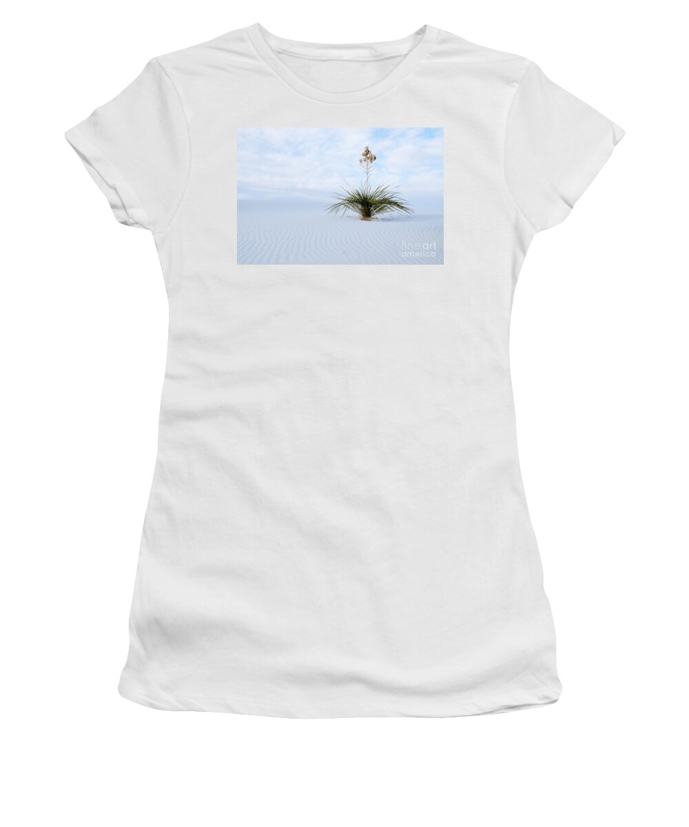 Yucca Women's T-Shirt featuring the photograph Windblown Yucca by Vivian Christopher