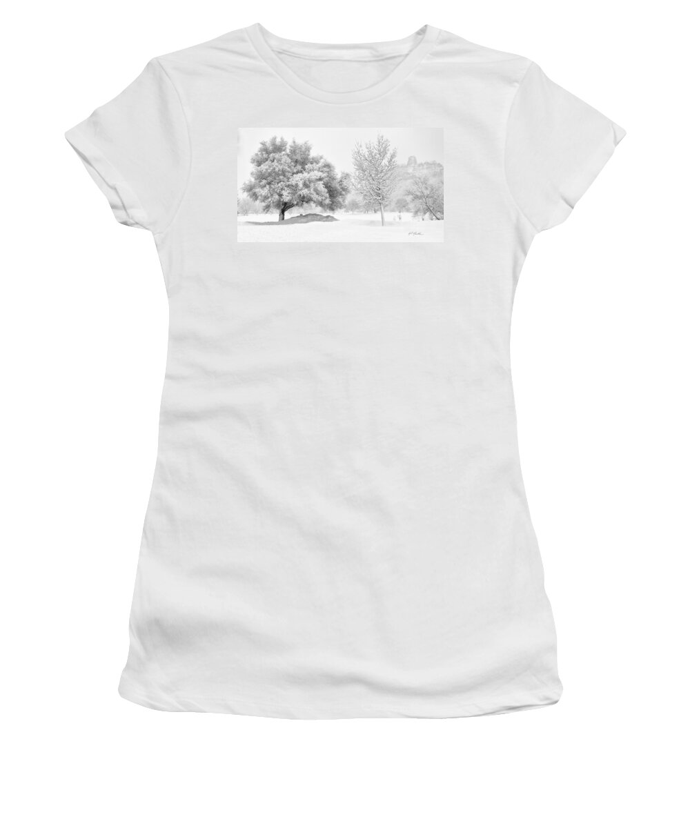 Snow Women's T-Shirt featuring the photograph Winona Snowstorm by Al Mueller
