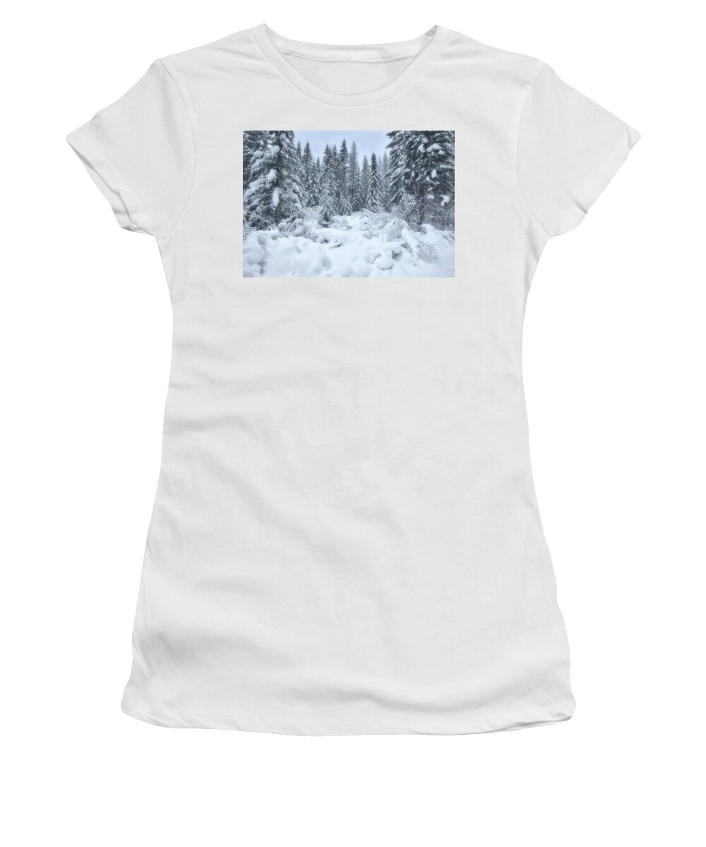 River Women's T-Shirt featuring the photograph Winter Magic by Darren White