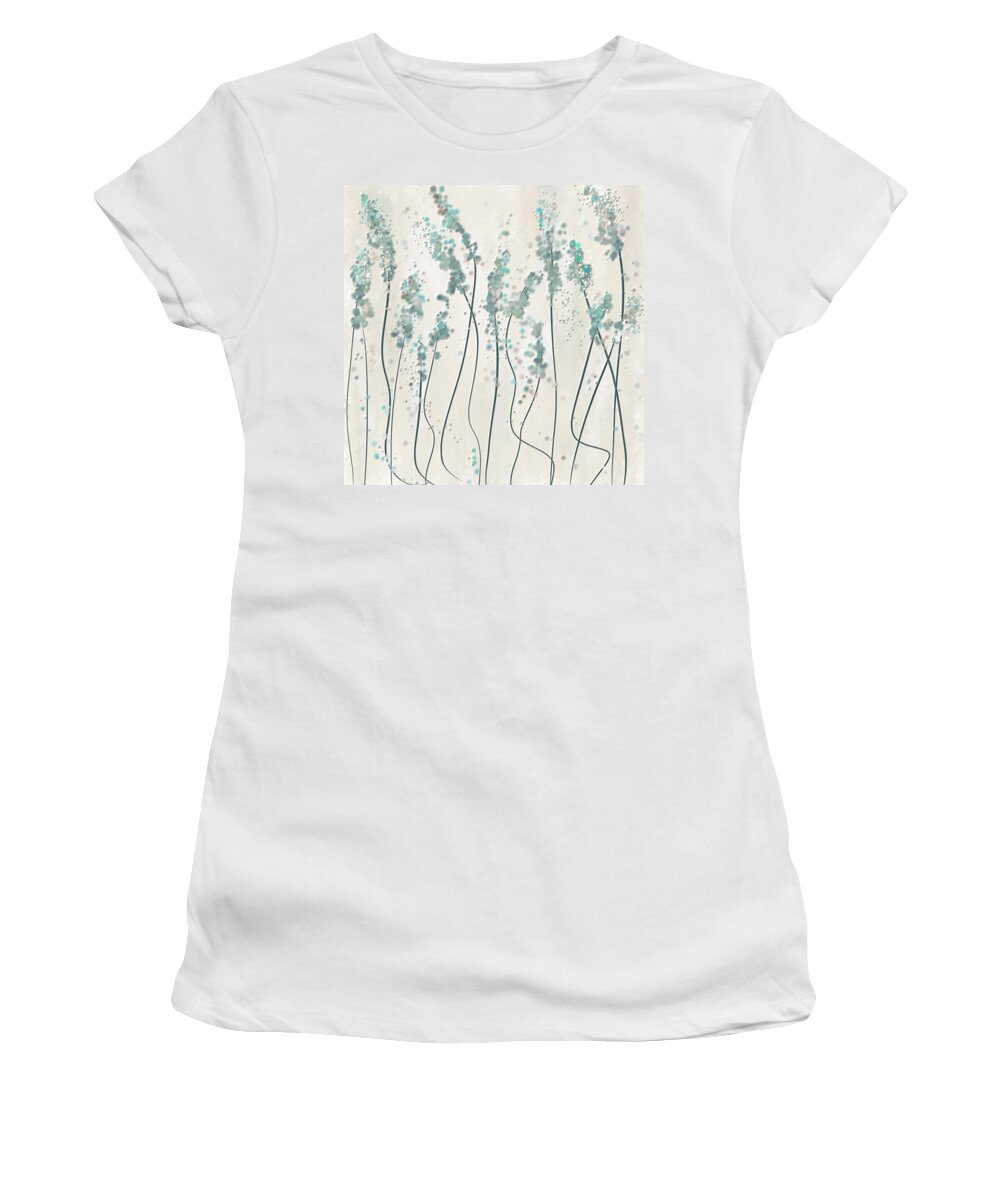Blue Women's T-Shirt featuring the painting Winter Spring by Lourry Legarde