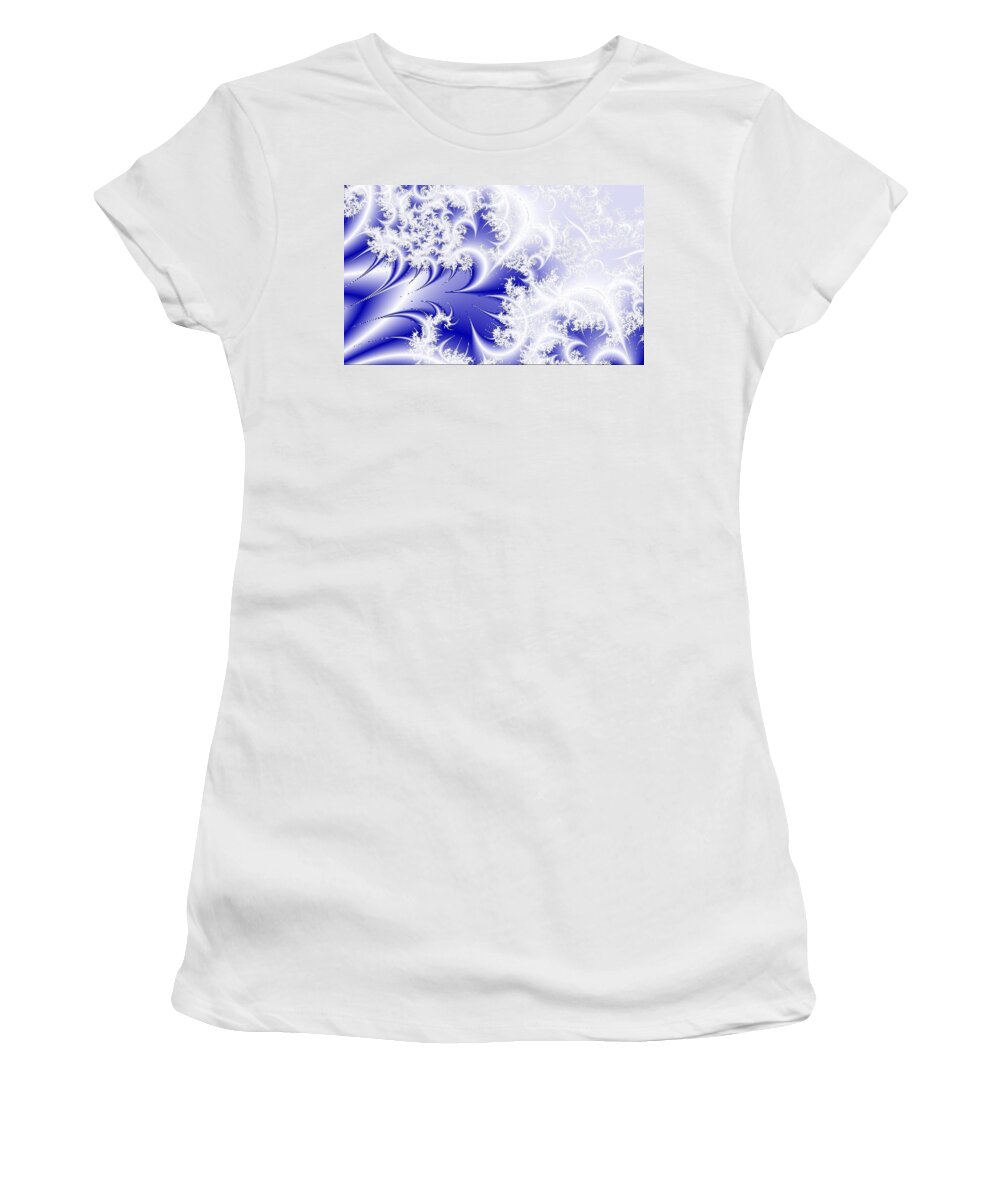 Blue Women's T-Shirt featuring the digital art Winter Wonderland by Tina Vaughn
