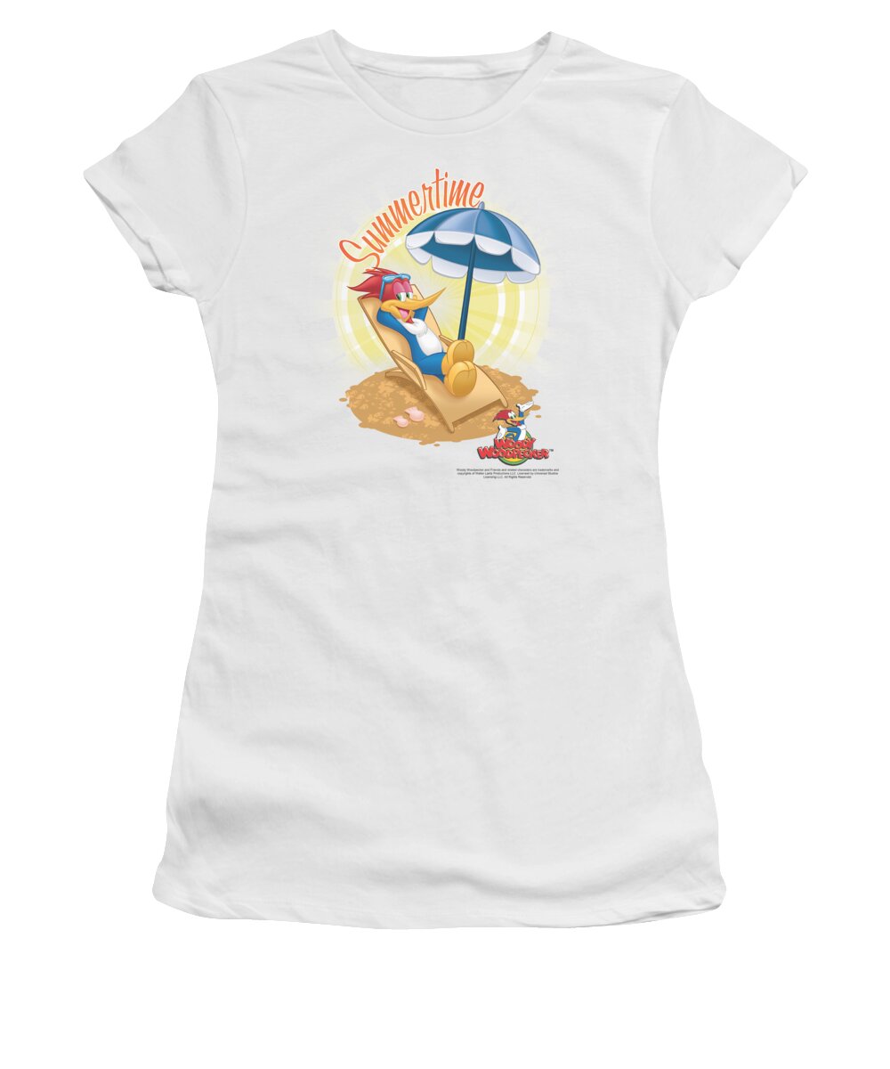  Women's T-Shirt featuring the digital art Woody Woodpecker - Summertime by Brand A