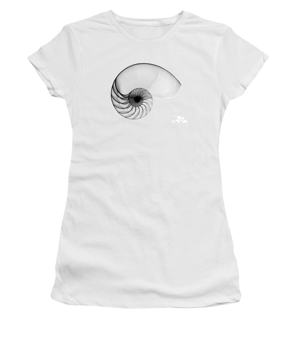 Radiograph Women's T-Shirt featuring the photograph X-ray Of Nautilus by Bert Myers