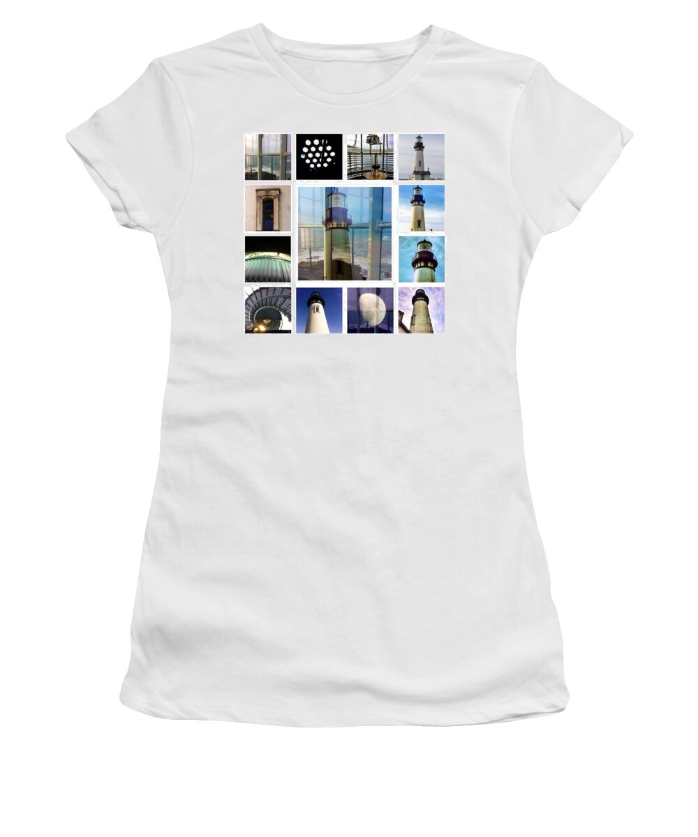 Yaquina Head Lighthouse Essence Women's T-Shirt featuring the photograph Yaquina Head Lighthouse Essence by Susan Garren