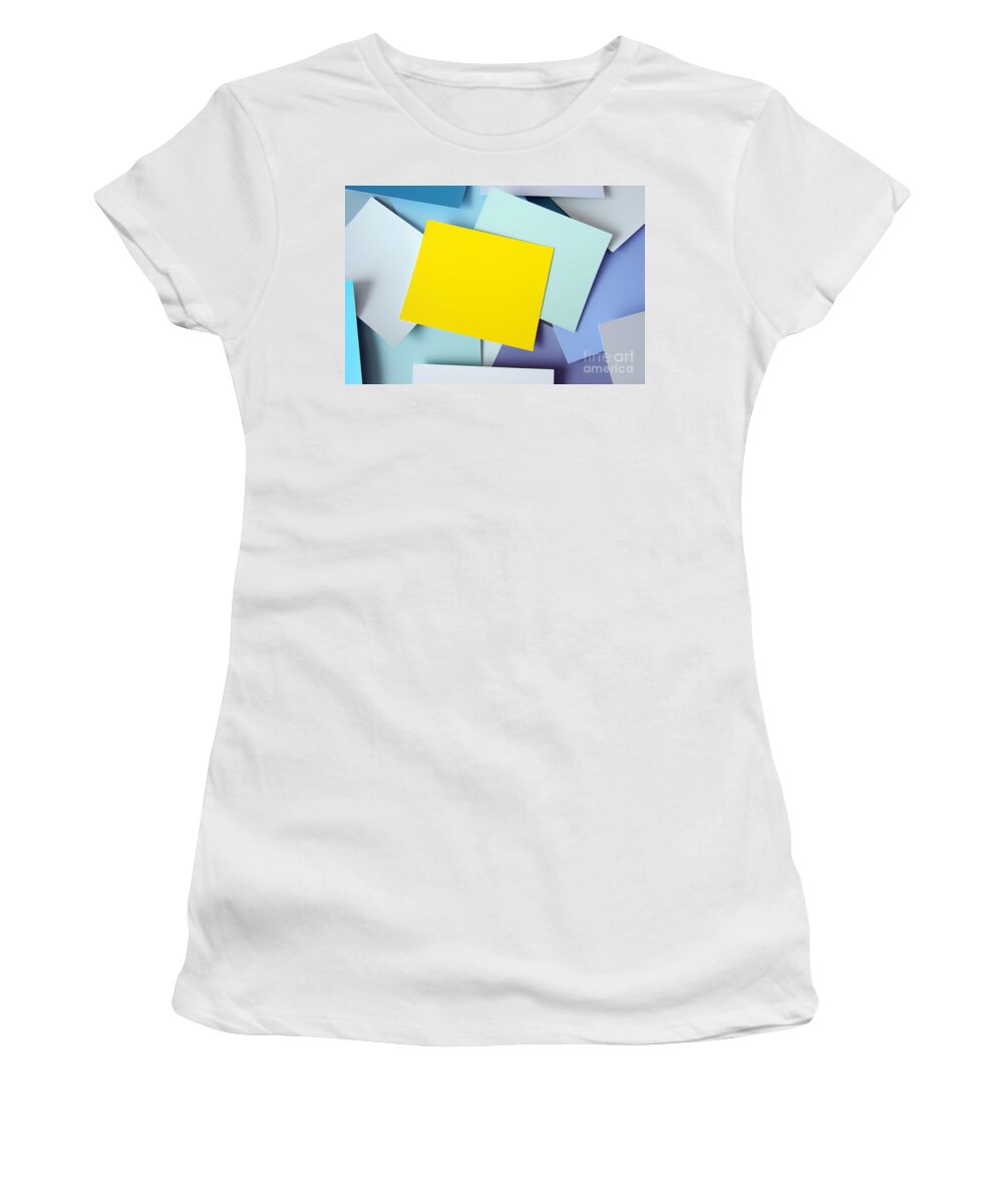 Adhesive Women's T-Shirt featuring the photograph Yellow Memo by Carlos Caetano