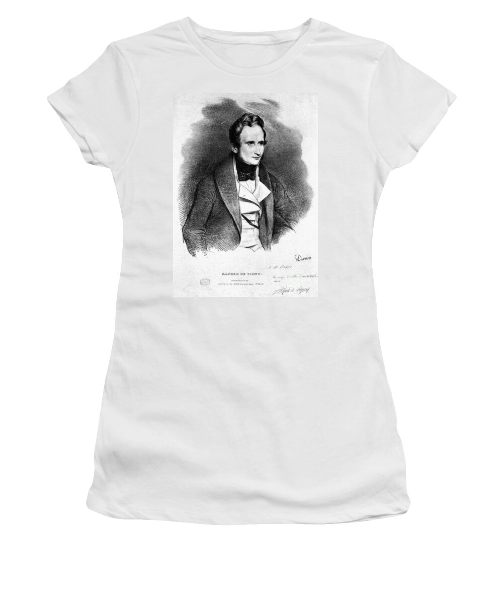 1831 Women's T-Shirt featuring the photograph ALFRED VICTOR de VIGNY #1 by Granger
