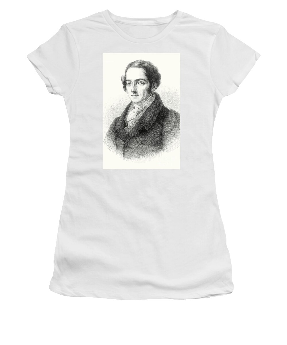 Science Women's T-Shirt featuring the photograph Joseph Von Fraunhofer, German Optician #1 by Science Source