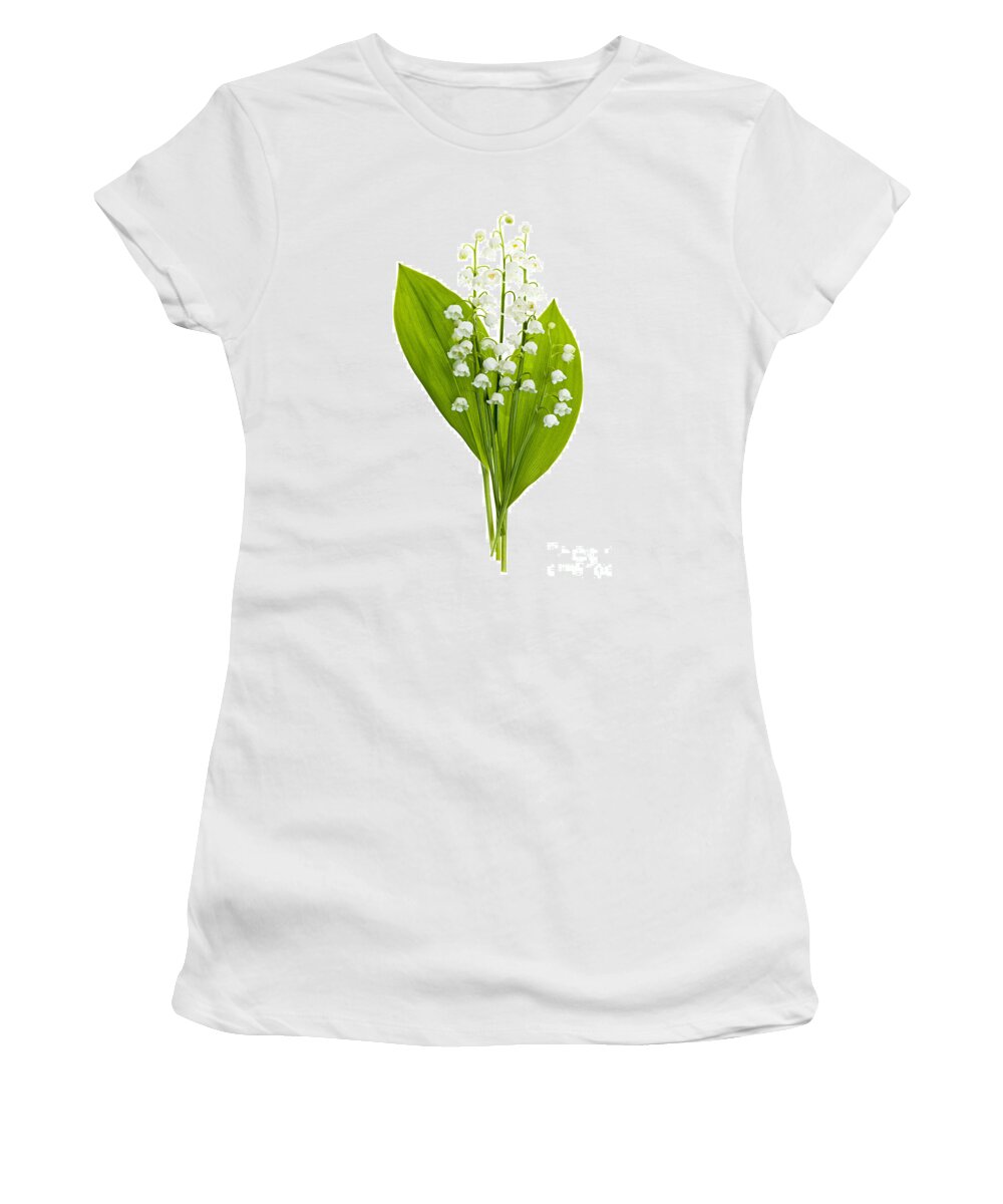 Flower Women's T-Shirt featuring the photograph Lily-of-the-valley flowers #4 by Elena Elisseeva