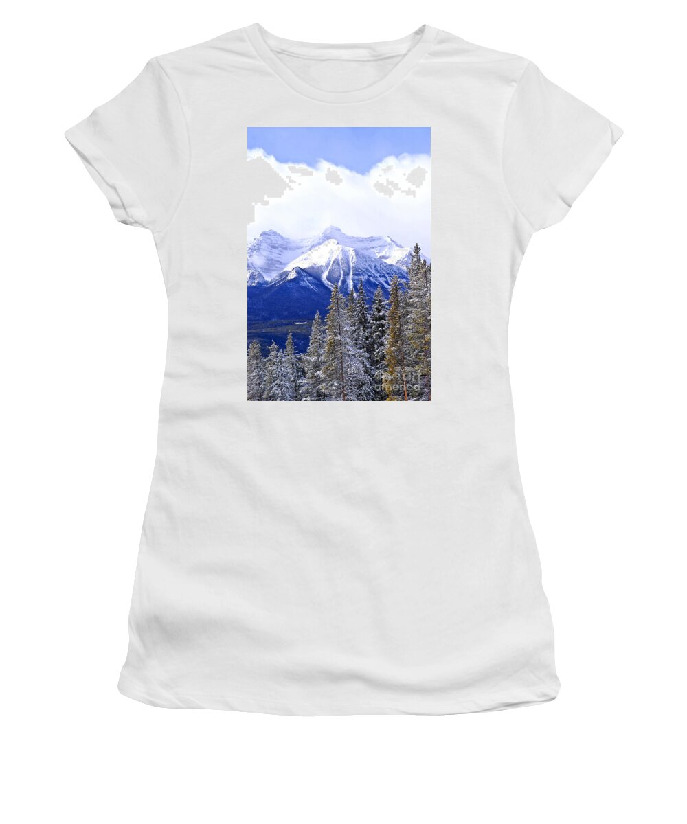 Mountain Women's T-Shirt featuring the photograph Winter mountains 2 by Elena Elisseeva