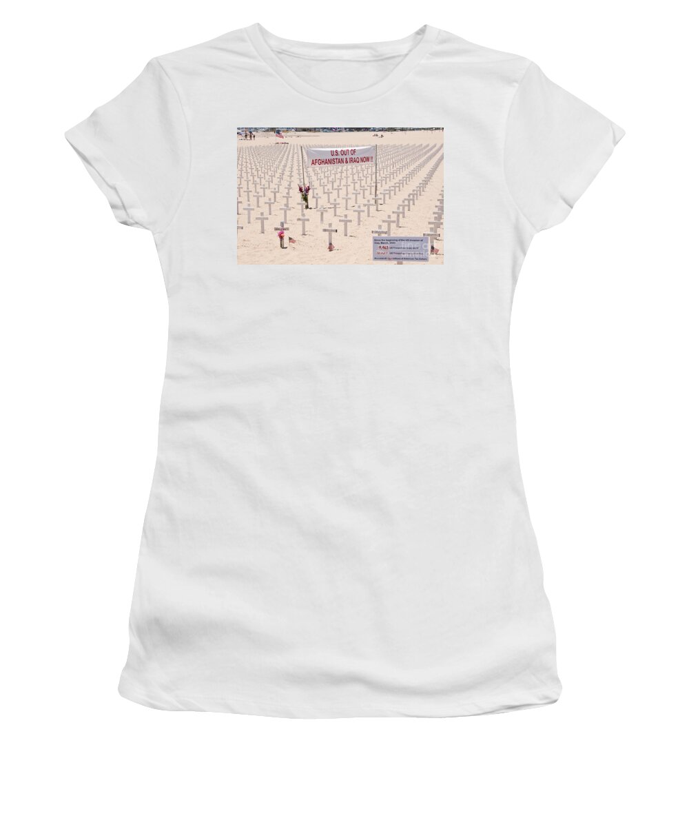 American Women's T-Shirt featuring the digital art Santa Barbara #23 by Carol Ailles