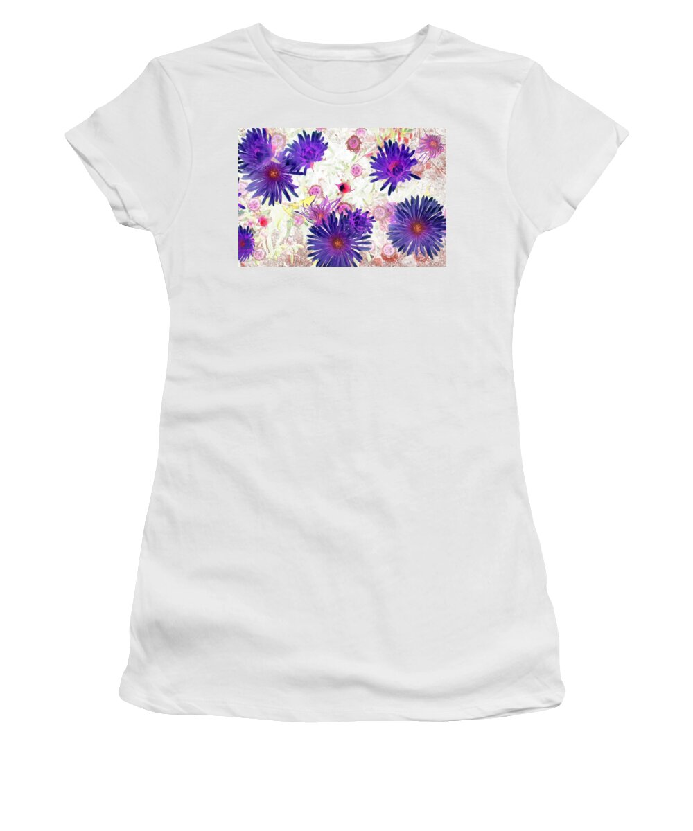 Altered Women's T-Shirt featuring the photograph Altered Flower 7 by Andrew Hewett
