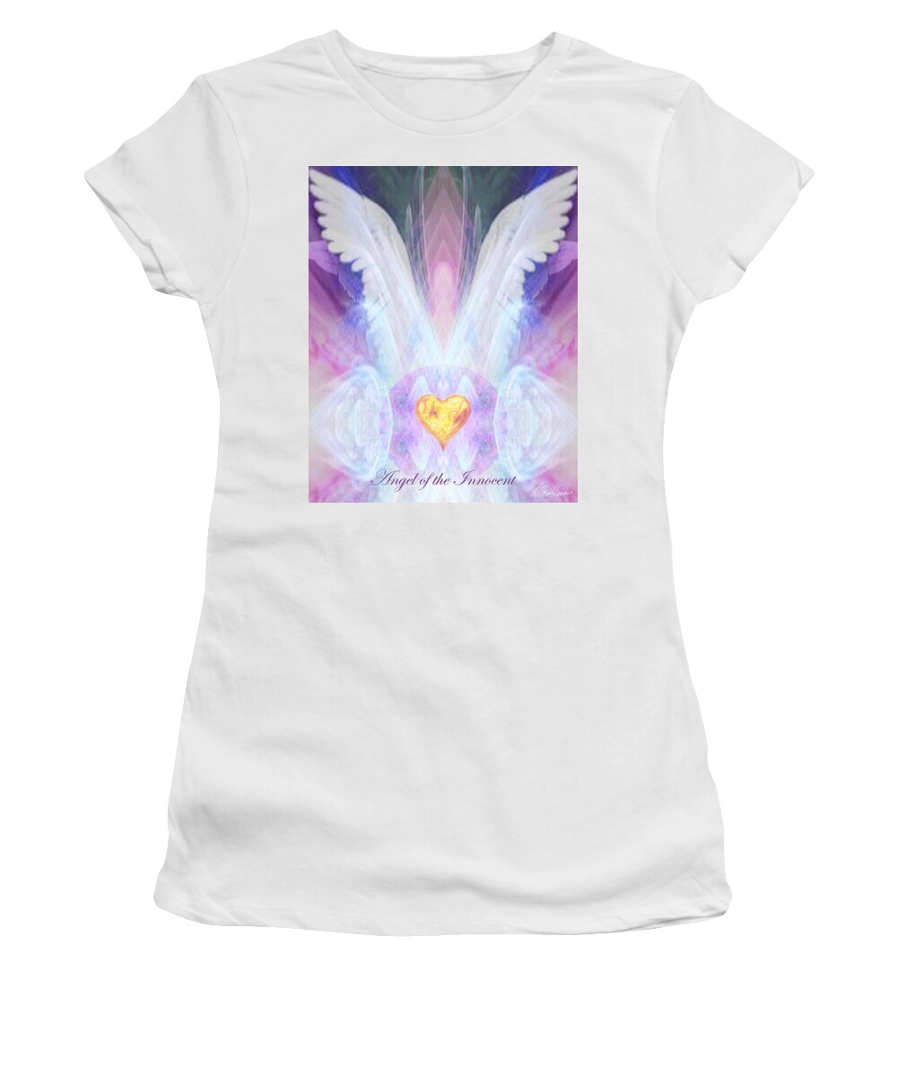 Angel Women's T-Shirt featuring the digital art Angel of the Innocent by Diana Haronis