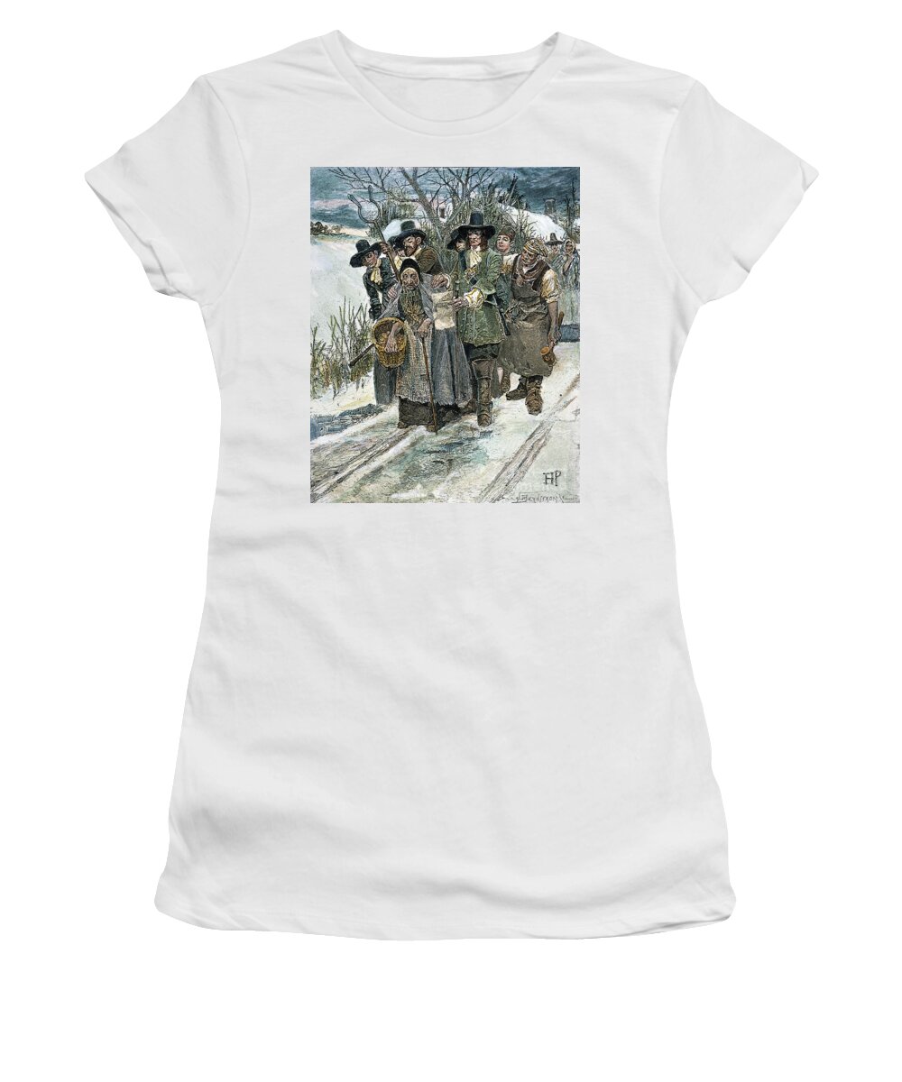 1692 Women's T-Shirt featuring the photograph Arresting A Witch by Granger
