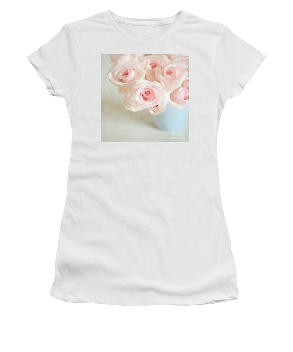 Roses Women's T-Shirt featuring the photograph Baby Pink Roses by Lyn Randle