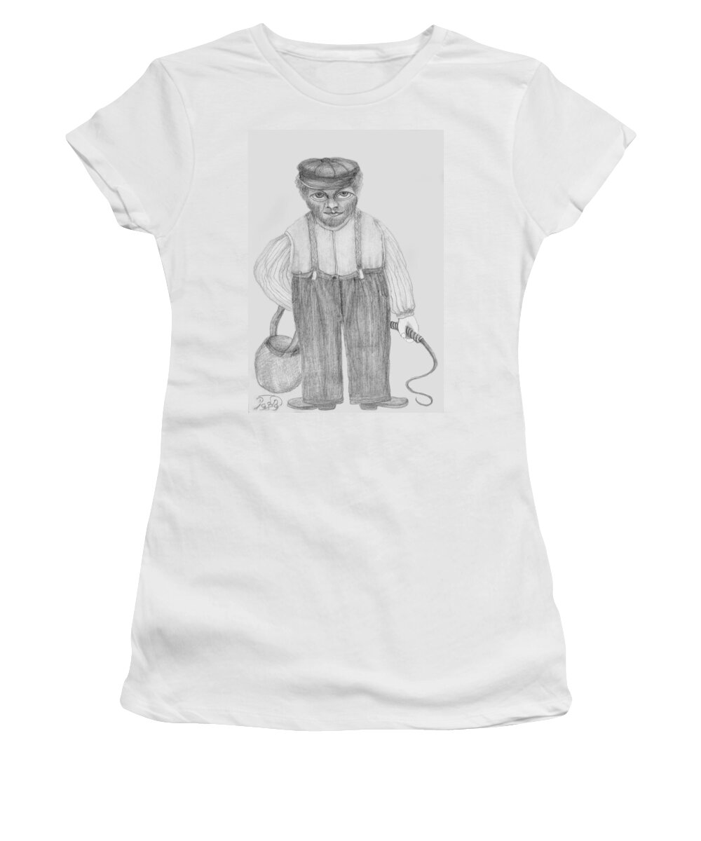Horseman Women's T-Shirt featuring the drawing Balagule by Rachel Hershkovitz