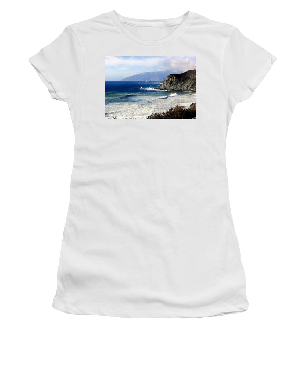 Seascapes Women's T-Shirt featuring the photograph Beauty of Oregon by Karen Wiles
