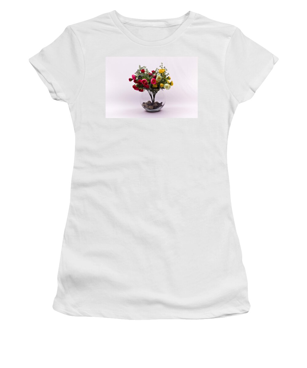 Flower Women's T-Shirt featuring the photograph Begin to see yourself as a soul with a body rather than a body with a soul by SAURAVphoto Online Store