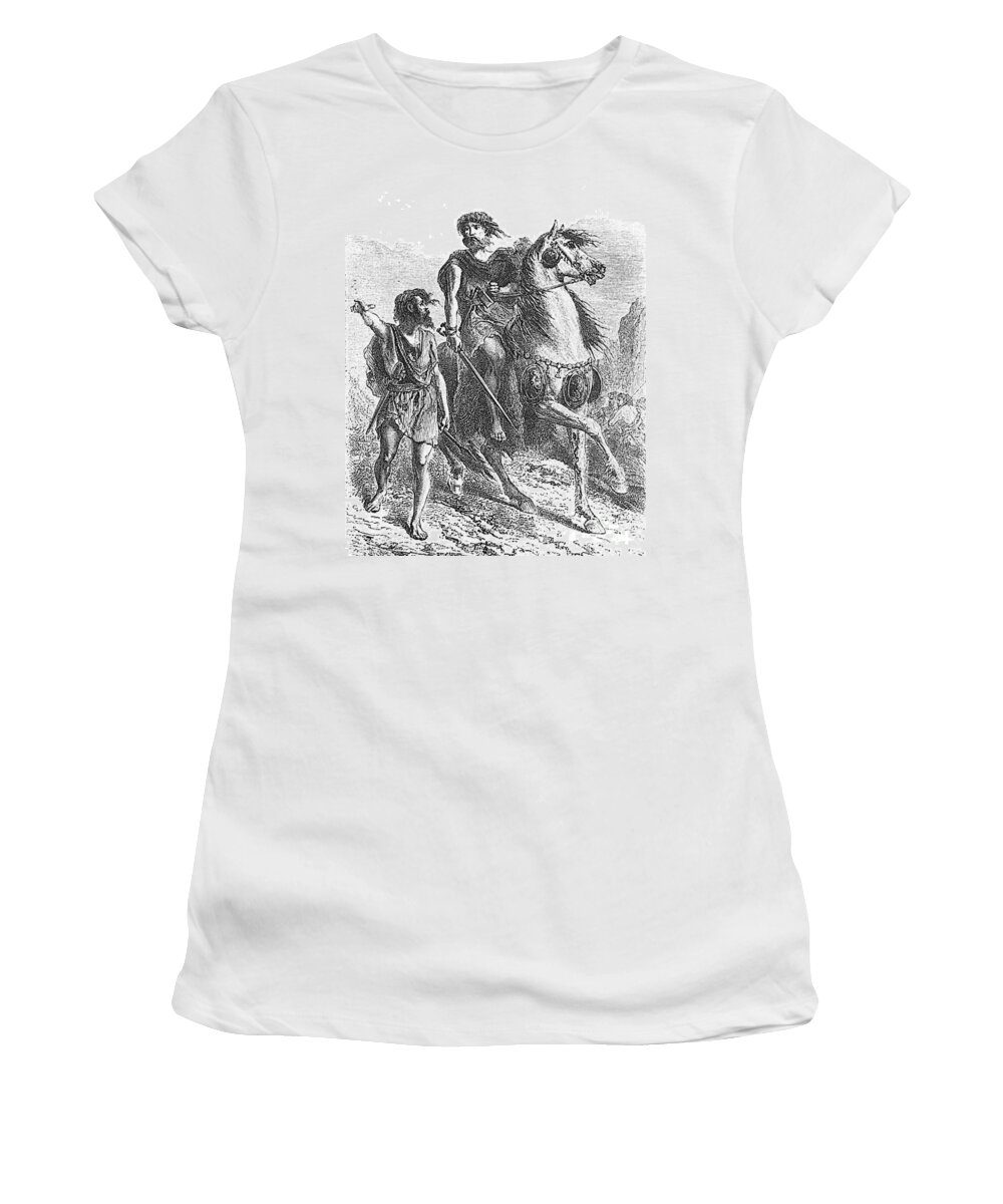 Prehistory Women's T-Shirt featuring the photograph Bronze Age Warrior by Photo Researchers