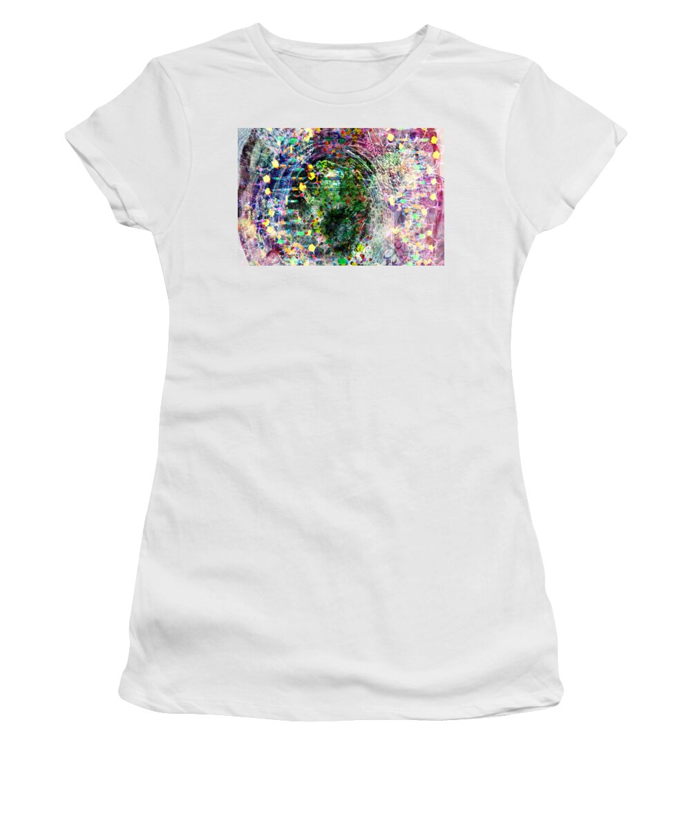 Abstract Women's T-Shirt featuring the digital art Cell Dreaming 3 by Russell Kightley