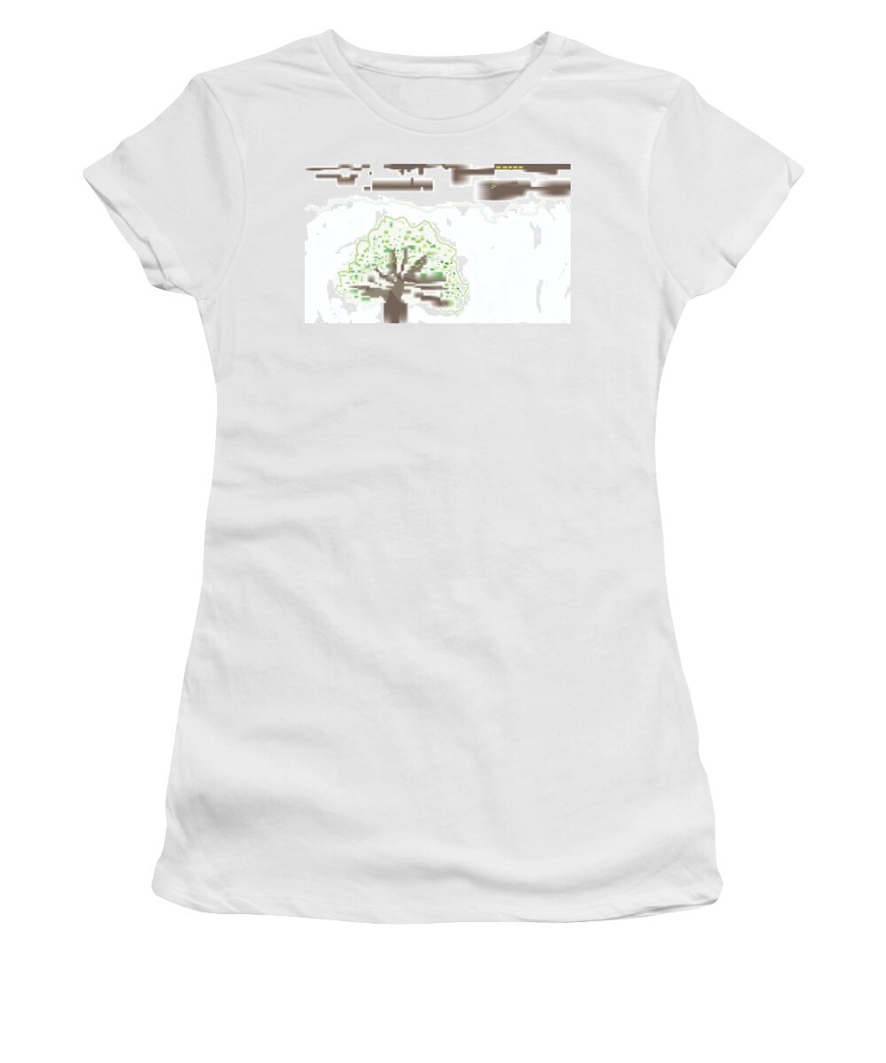 Tree Women's T-Shirt featuring the digital art City Tree by Kevin McLaughlin