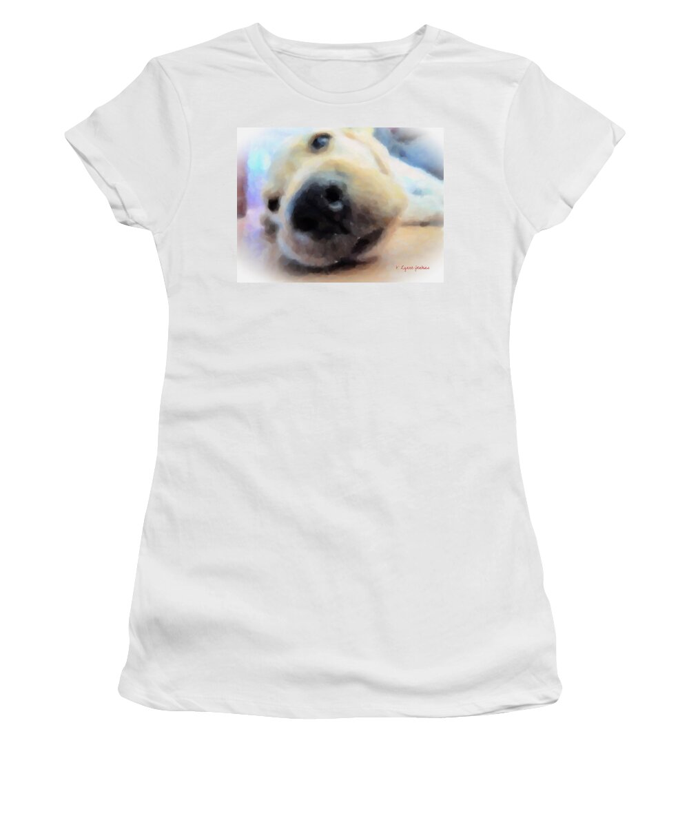 Dog Women's T-Shirt featuring the painting Contentment by Lynne Jenkins