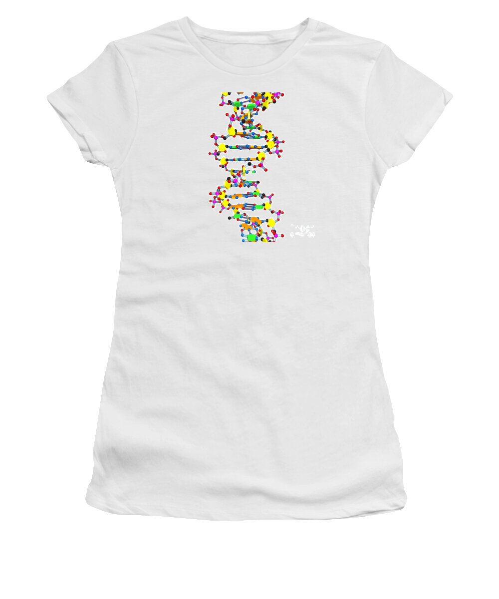 Acid Women's T-Shirt featuring the digital art DNA 37 white by Russell Kightley