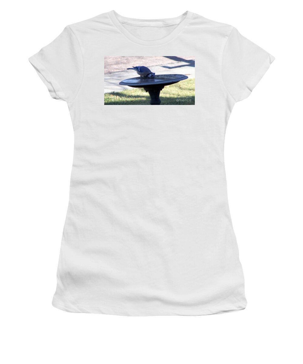 Blue Jay Women's T-Shirt featuring the photograph Frustration by Dorrene BrownButterfield