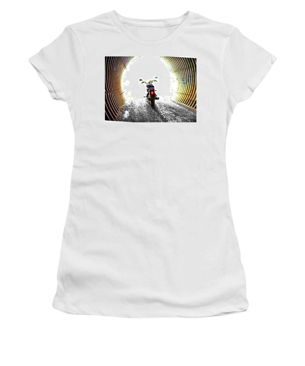 Tunnel Women's T-Shirt featuring the photograph Into the light by Blair Stuart