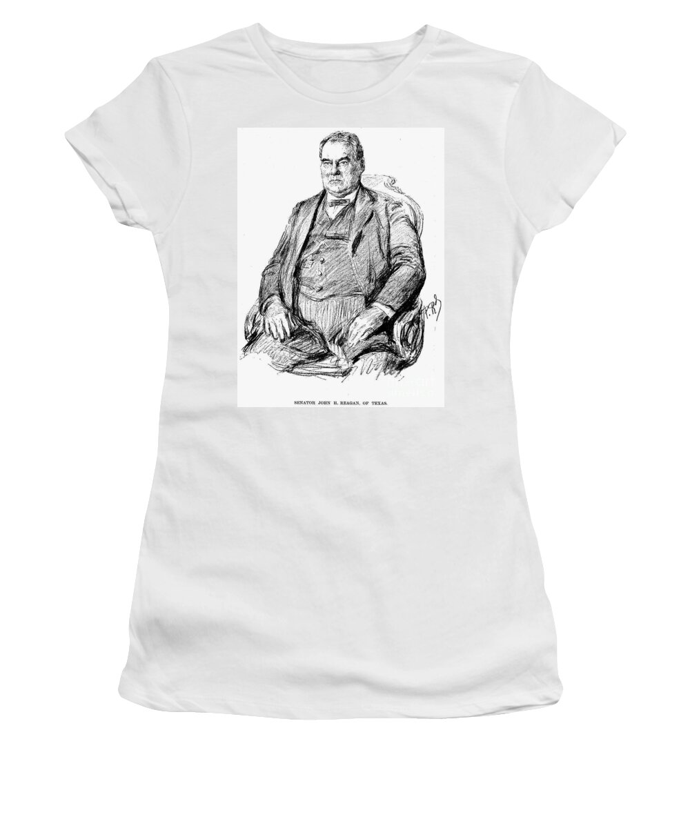 19th Century Women's T-Shirt featuring the photograph John Henninger Reagan by Granger
