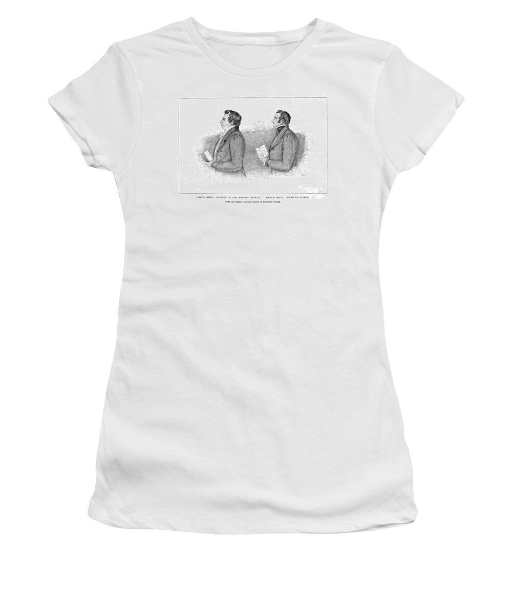 19th Century Women's T-Shirt featuring the photograph Joseph Smith (1805-1844) by Granger