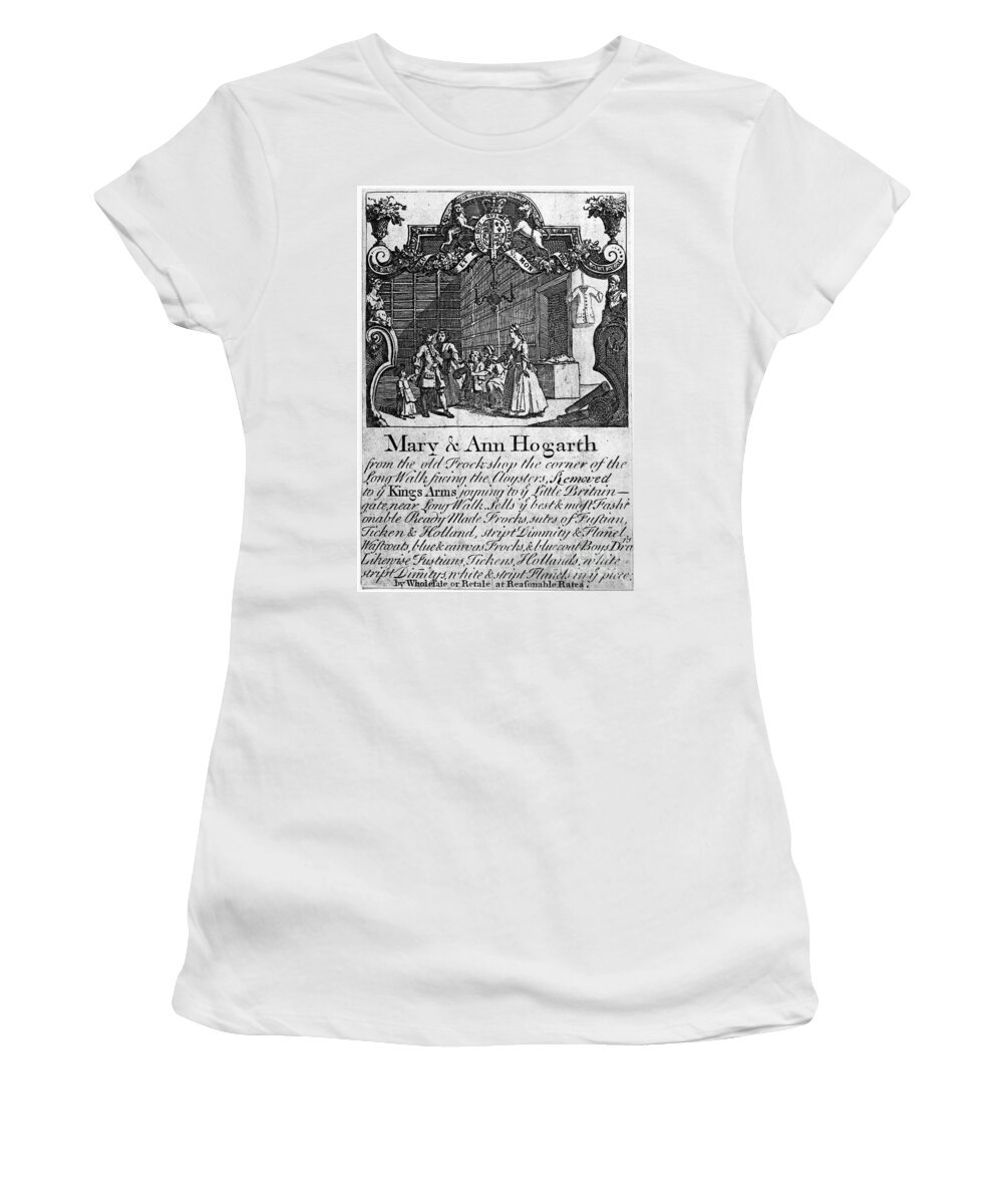 18th Century Women's T-Shirt featuring the photograph London: Trade Card by Granger