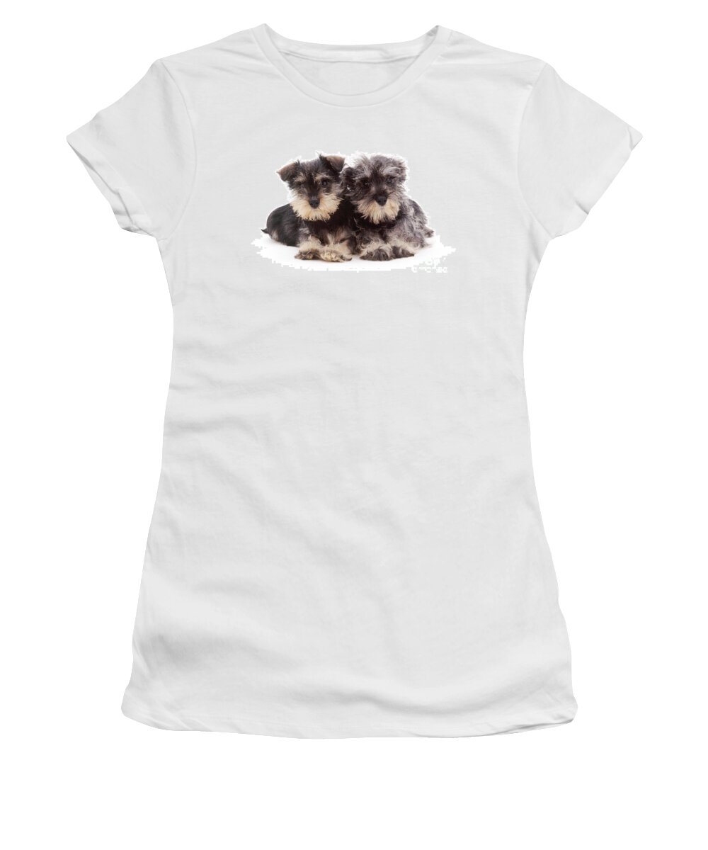 Dog Women's T-Shirt featuring the photograph Miniature Schnauzers by Jane Burton
