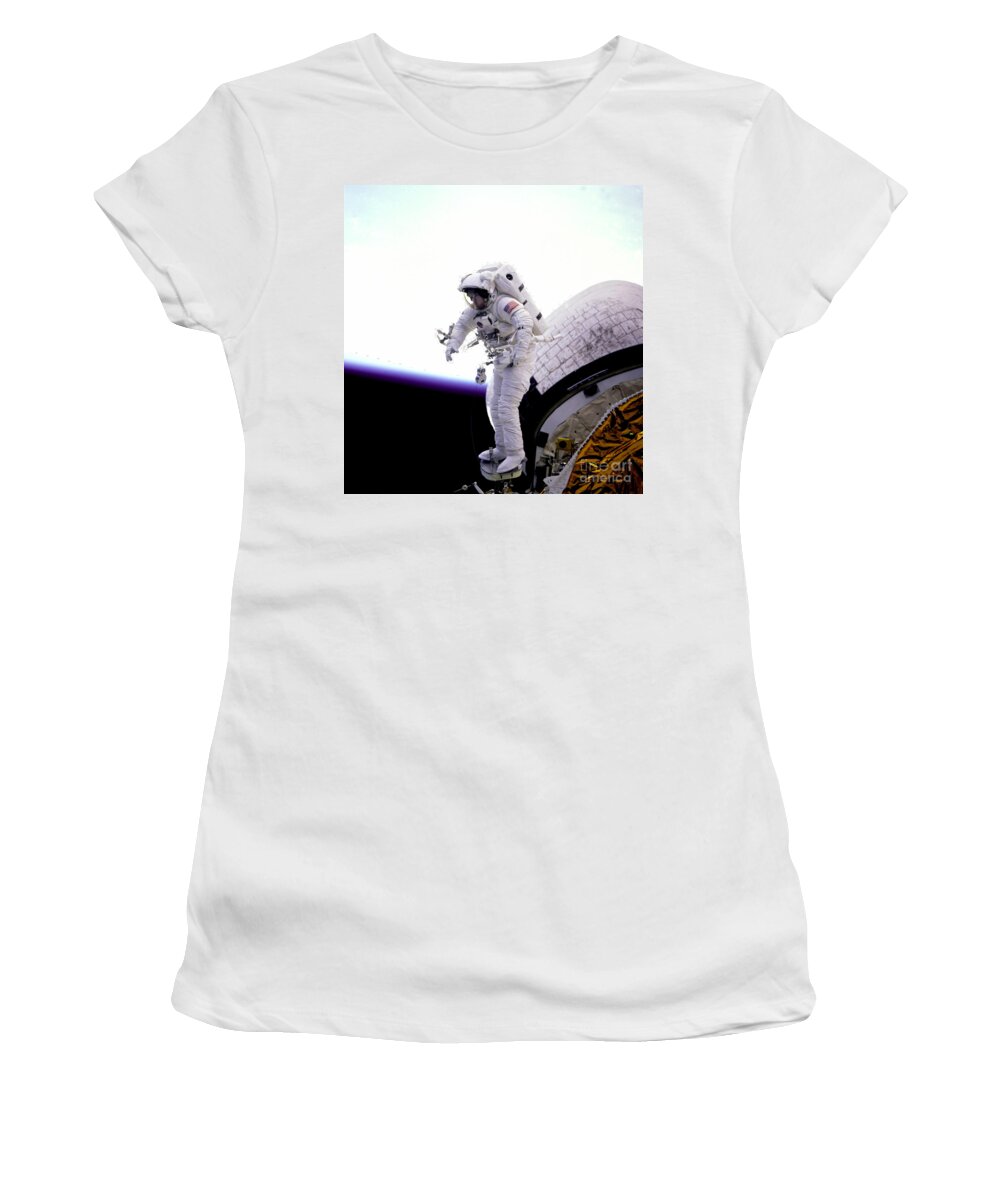 Sts-51 Women's T-Shirt featuring the photograph Mission Specialist James H. Newman by Nasa
