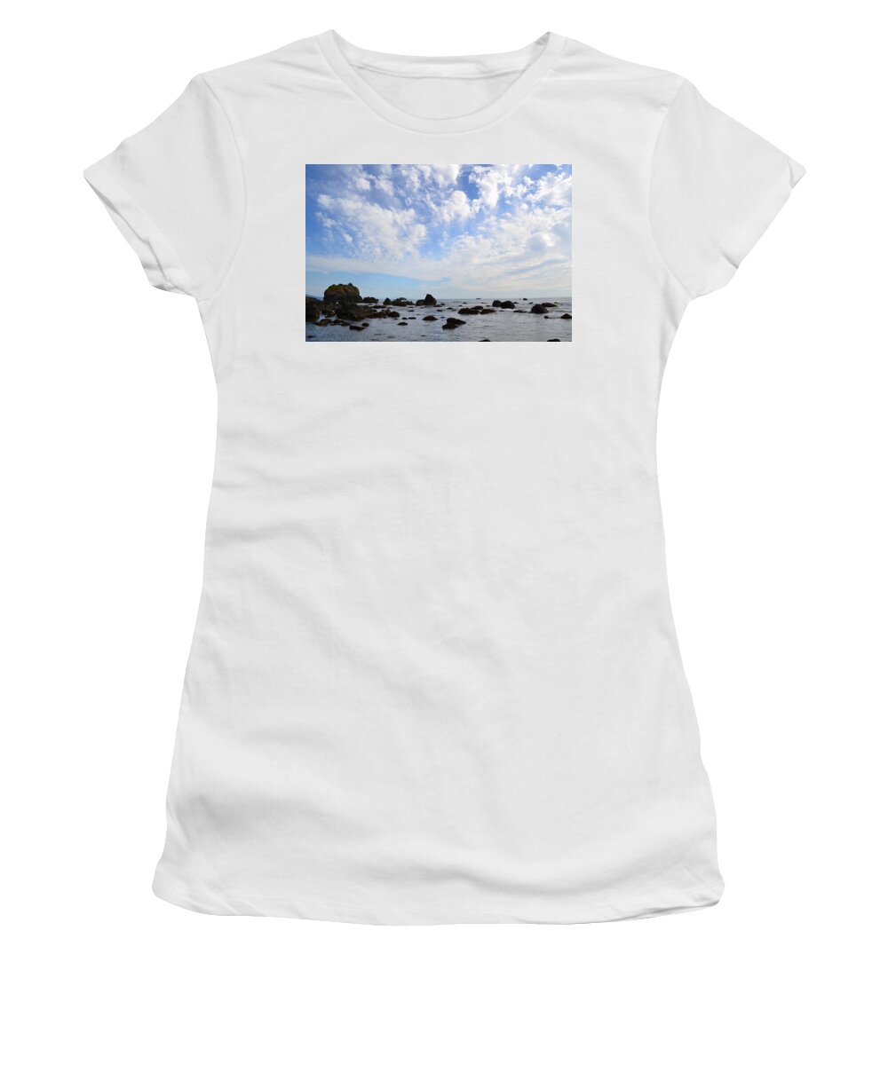 Ocean Women's T-Shirt featuring the photograph Northern California Coast1 by Zawhaus Photography