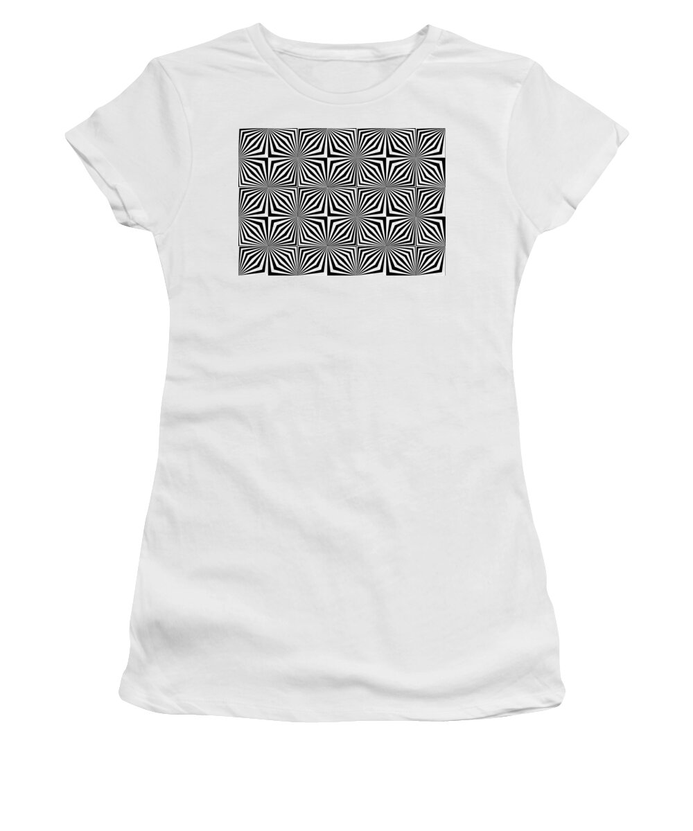 Optical Women's T-Shirt featuring the digital art Optical illusion spots or stares by Sumit Mehndiratta