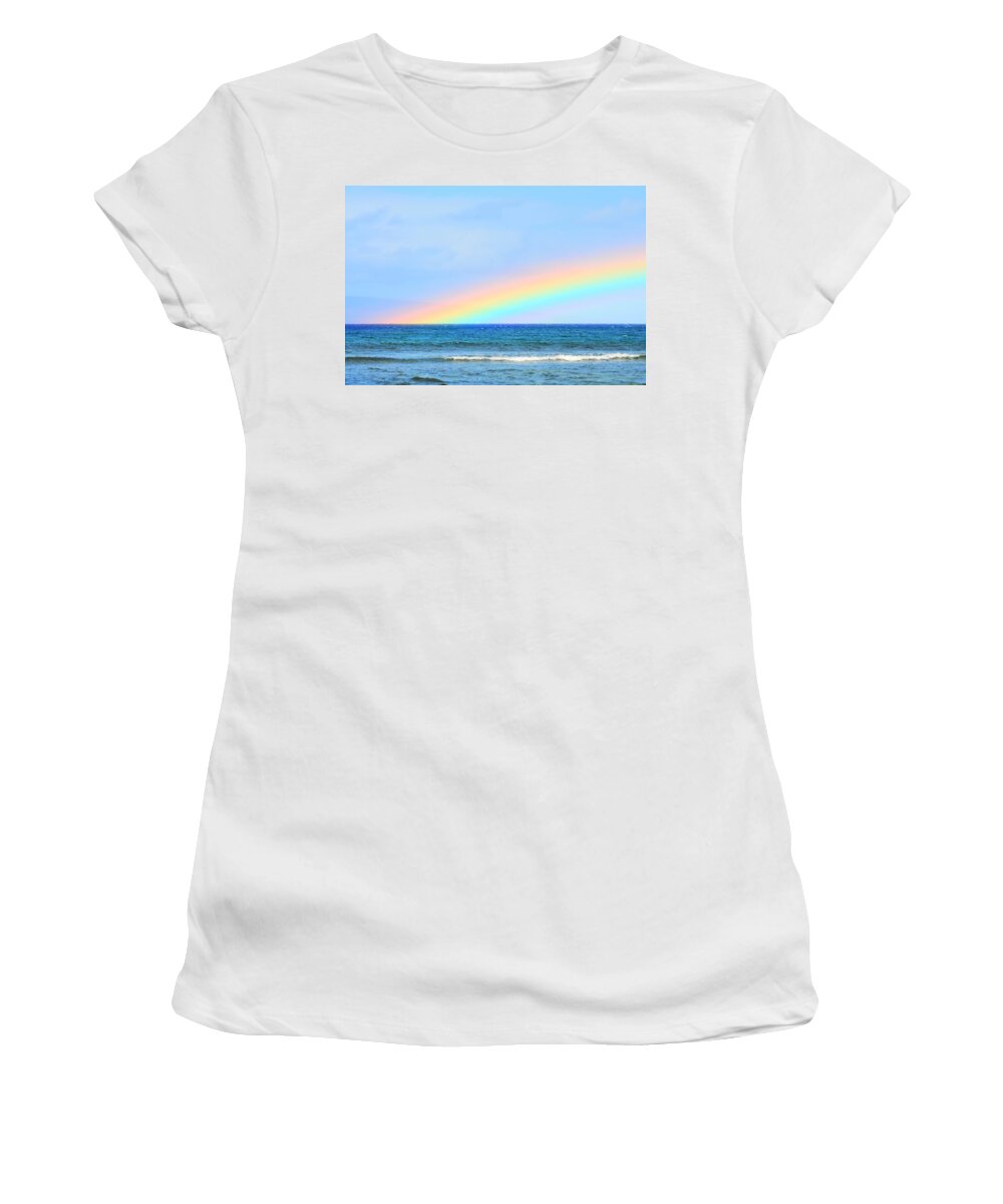 Rainbow Women's T-Shirt featuring the photograph Pastel Rainbow by Richard Omura