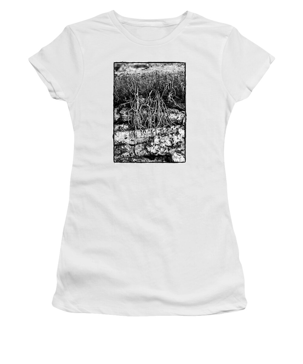 Monotone Women's T-Shirt featuring the photograph Poison Ivy Roots by Judi Bagwell