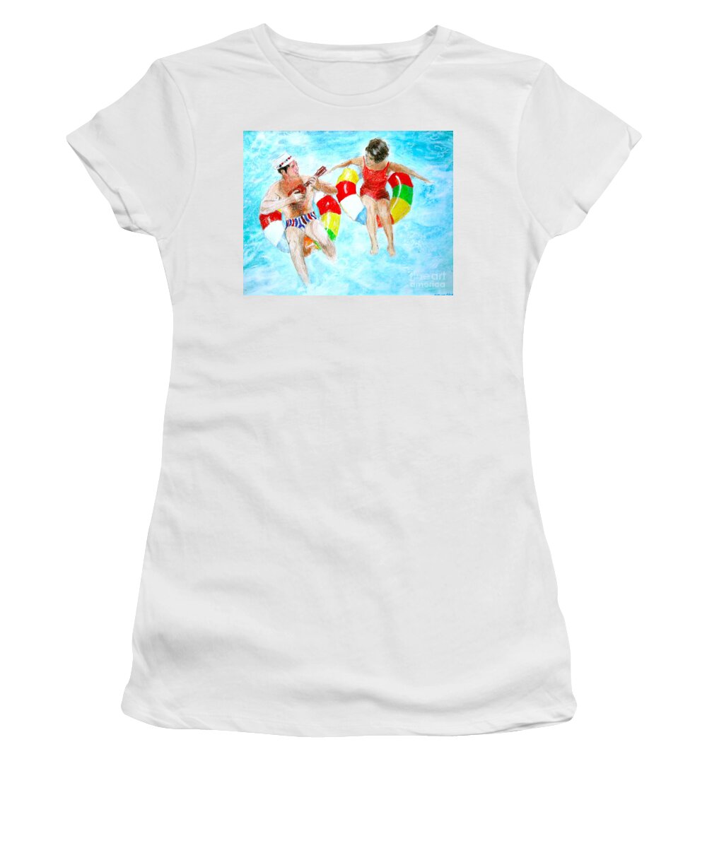 Prismacolors Women's T-Shirt featuring the drawing Uke by Beth Saffer