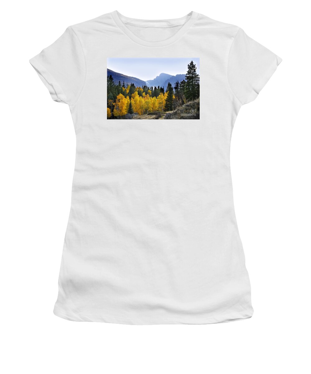 Nature Women's T-Shirt featuring the photograph Rocky Mountain Aspens by Nava Thompson