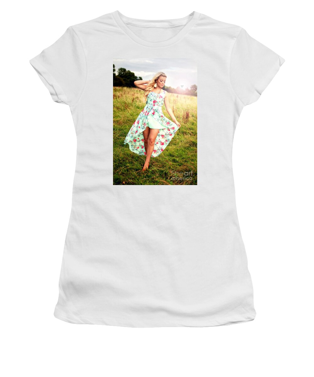 Yhun Suarez Women's T-Shirt featuring the photograph Rosey11 by Yhun Suarez