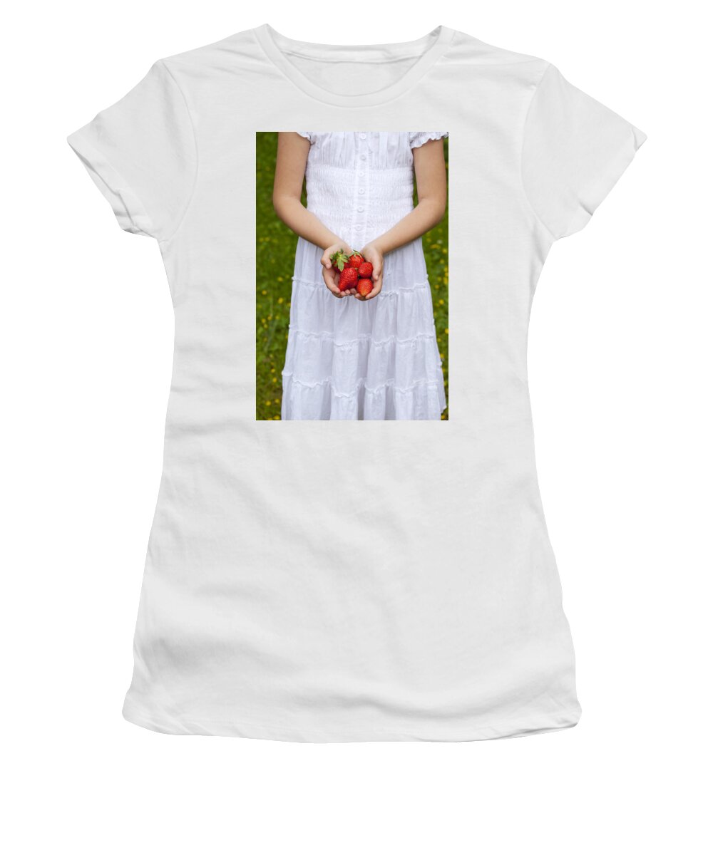 Girl Women's T-Shirt featuring the photograph Strawberries by Joana Kruse