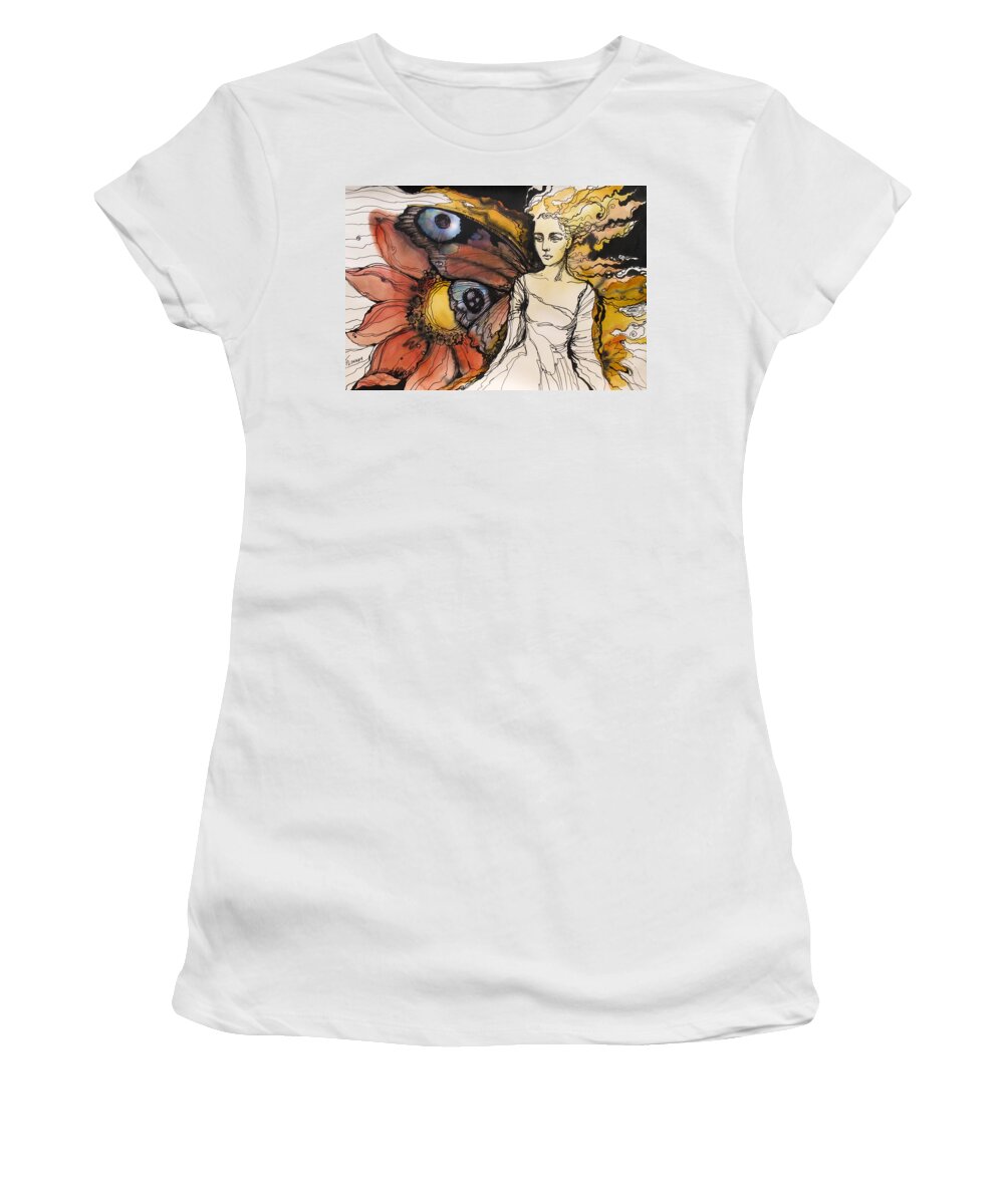 Dance Women's T-Shirt featuring the painting Summer come to me by Valentina Plishchina
