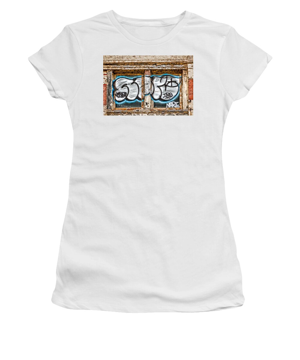 Window Women's T-Shirt featuring the photograph Tagged Window by Christopher Holmes
