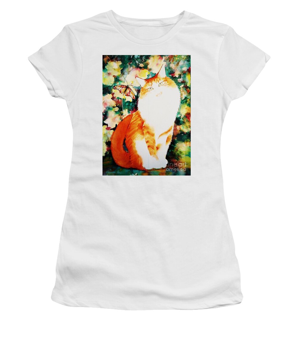 Animals Women's T-Shirt featuring the painting The Persian Boy by Frances Ku