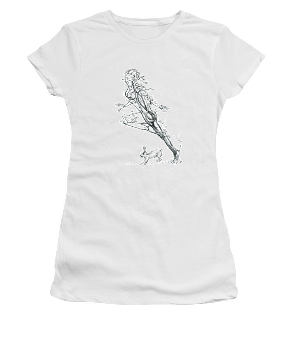 Tree Dancer Women's T-Shirt featuring the drawing The Swift by Mark Johnson