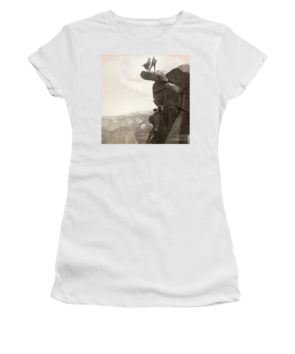 1902 Women's T-Shirt featuring the photograph YOSEMITE VALLEY, c1902 by Granger