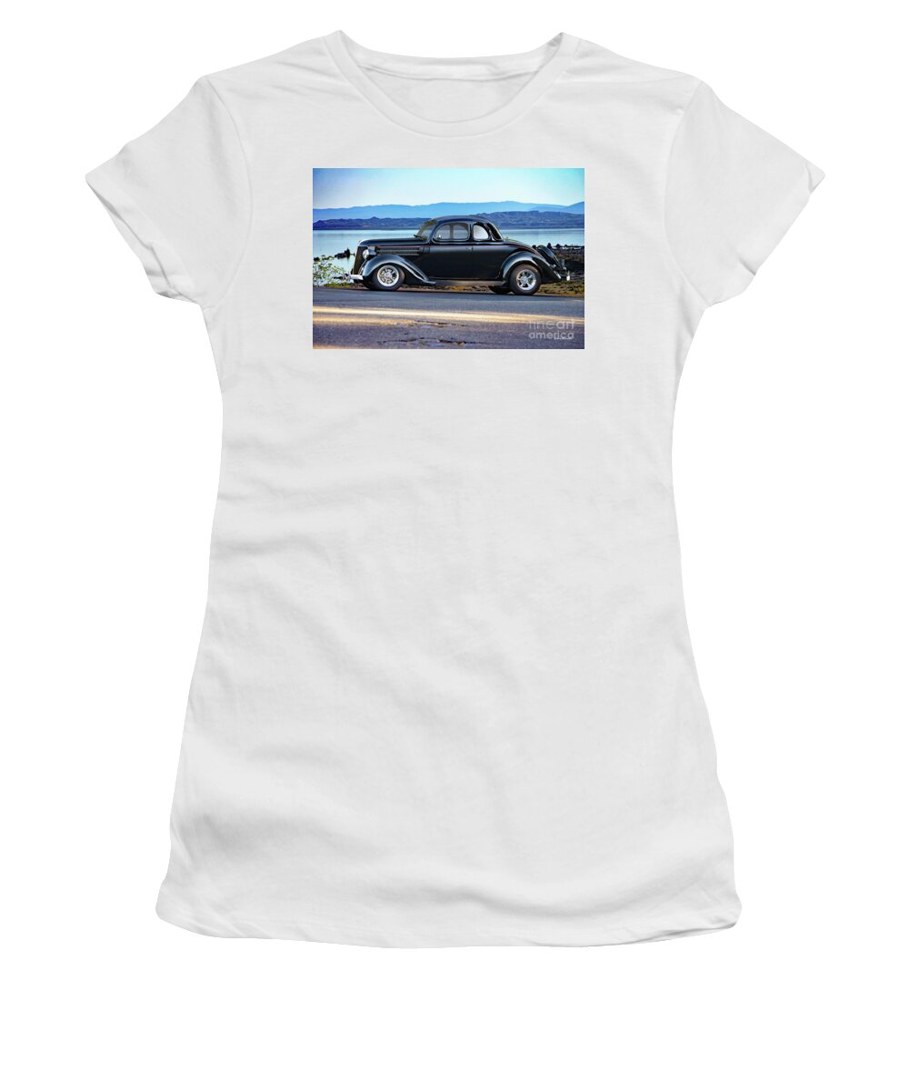 Auto Women's T-Shirt featuring the photograph 1936 Ford Five-Window Coupe by Dave Koontz